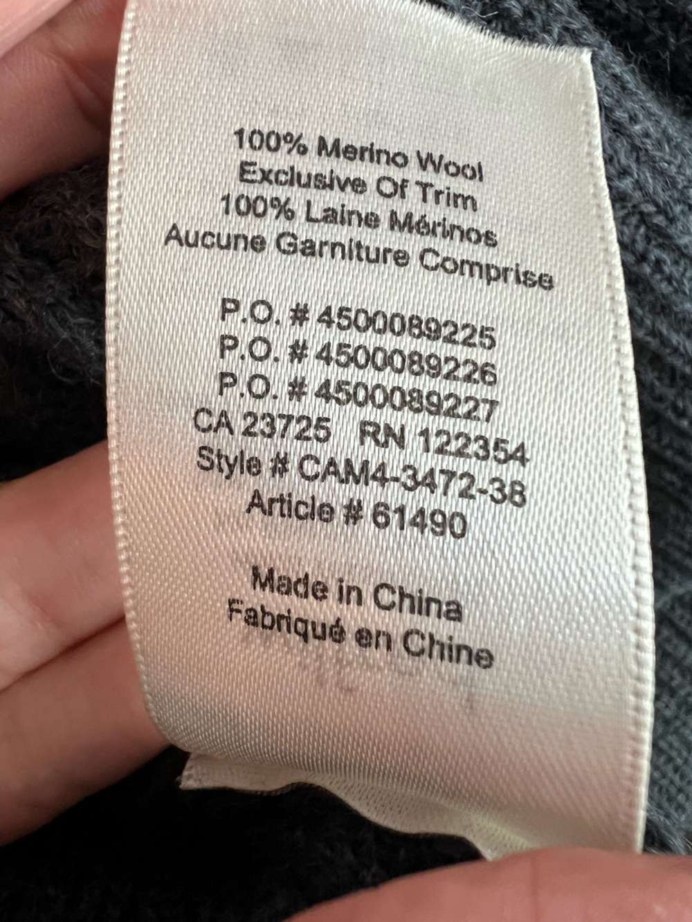 ARITZIA Wilfred 100% Merino Wool Dark Grey Long Sweater Vest Women’s Small - Picture 6 of 9